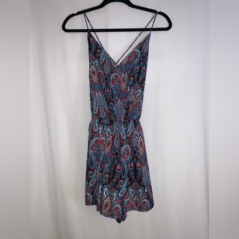 Earthbound Paisley Romper with Open Back